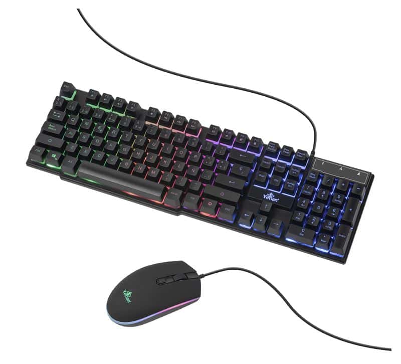 Kit  Phoenix Yeyian Ykp-20705 Mouse Y Teclado Gamer Led Alambrico