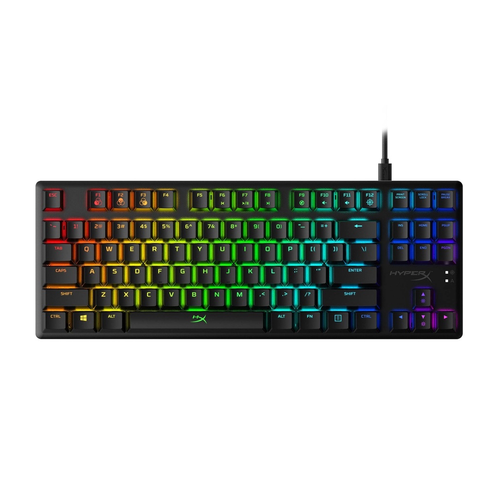 TECLADO MECANICO PARA GAMING HYPERX ALLOY ORIGINS CORE RGB SWITCH RED INGLES HX-KB7RDX-US