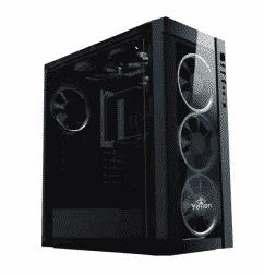 GABINETE YEYIAN GAMER YNH-B2100 BLADE 2100 LAT C/T, 1VEN LED/USB NEGRO PUE