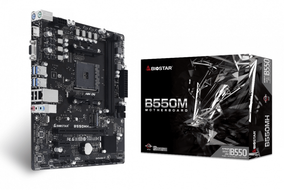 Tarjeta      Madre Biostar B550mh DDR4 HDMI Pcie M.2 Sata 3th AMD Ryzen AM4 Pue