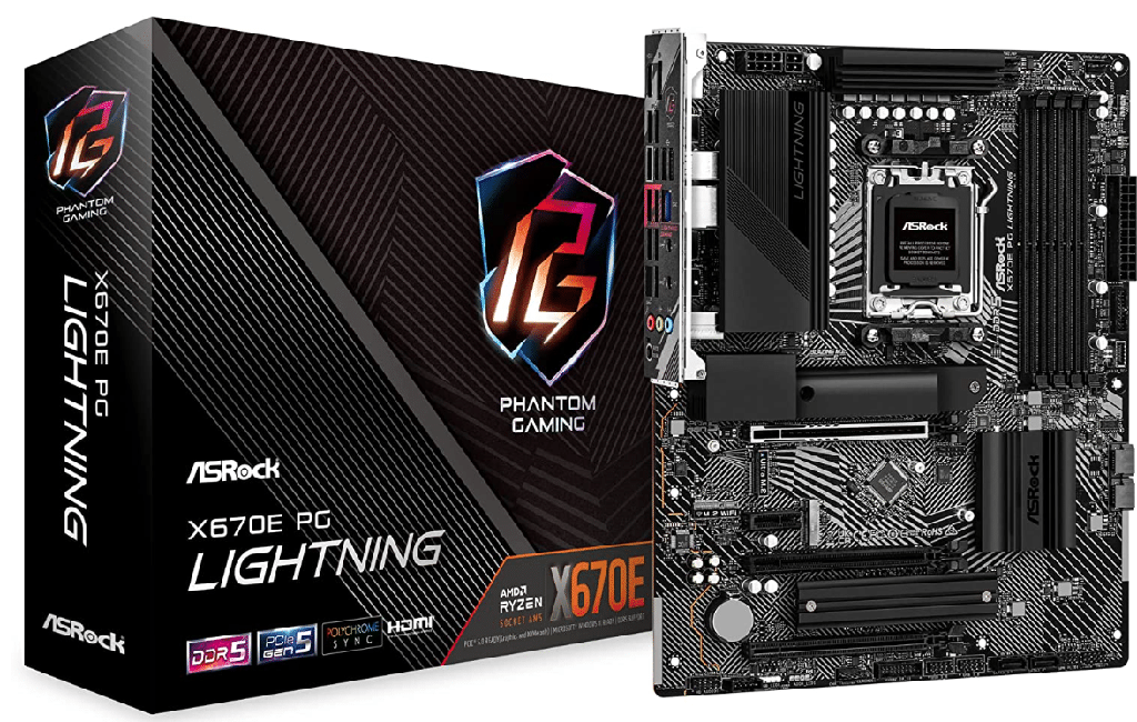 Tarjeta                                                                                                                                                                                                                                                                                                                                                                                                                                                                                                                                                                                                                                                                                                                                                                                                                                                                     Madre Asrock X670e Pg Lightning Soc Am5 Ddr5, Hdmi , Dp, Usb C