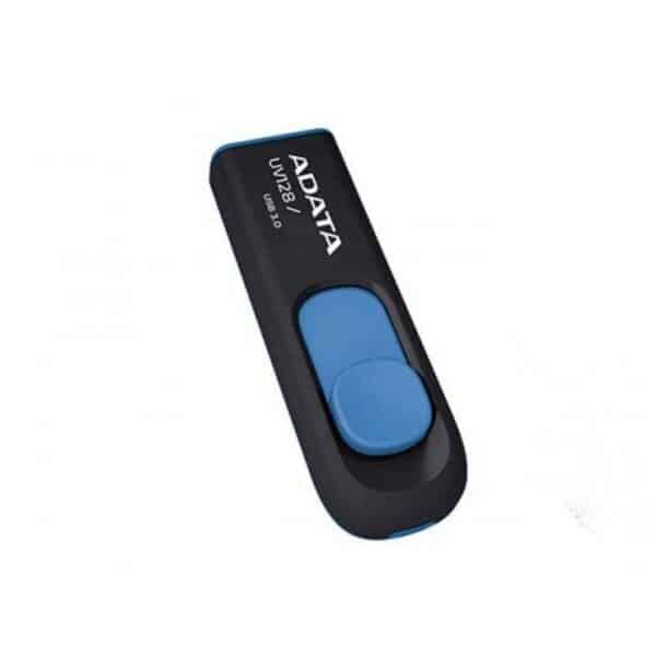 Memoria Flash Adata Uv128 32gb Usb 3.0 Negro/azul (auv128-32g-rbe)