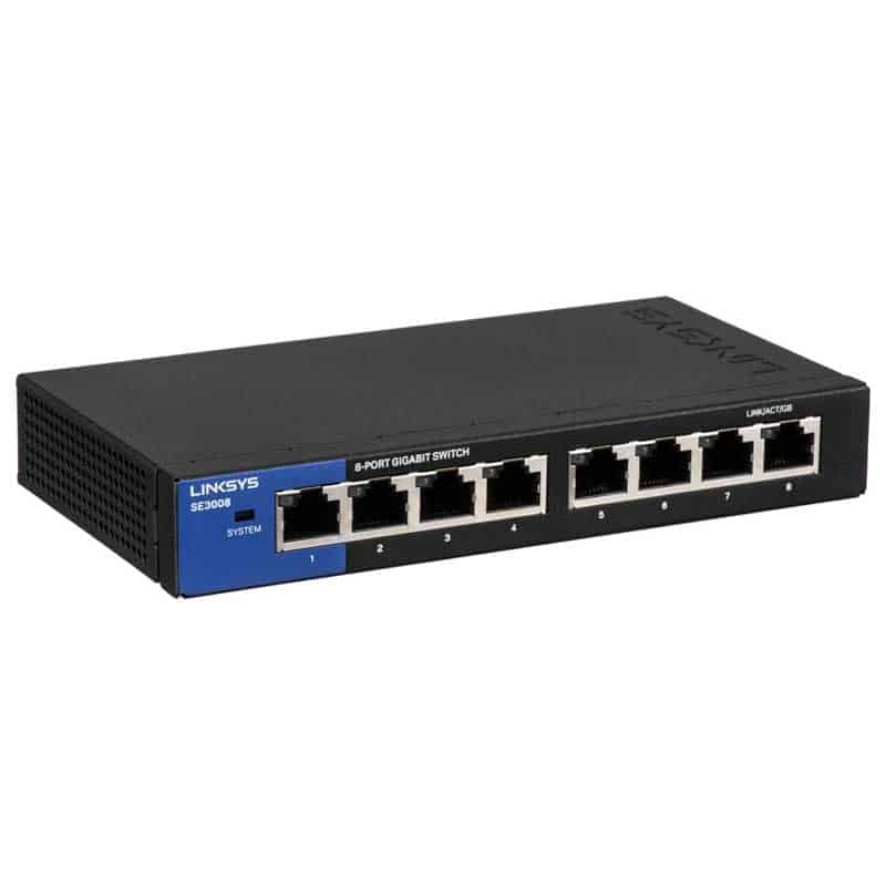 Switch  Linksys Metalico Escritorio 8 Ptos Gigabit No Admin (se3008)