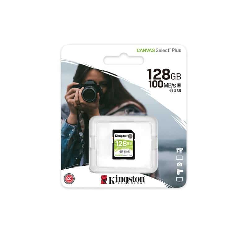 Memoria  Sd Kingston Sdxc Canvas Select 100r Cl10 Uhs-i V30(sds2/128gb)