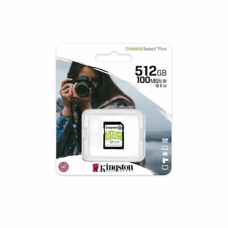 Memoria  Sd Kingston Sdxc Canvas Select 100r Cl10 Uhs-i V30(sds2/512gb)