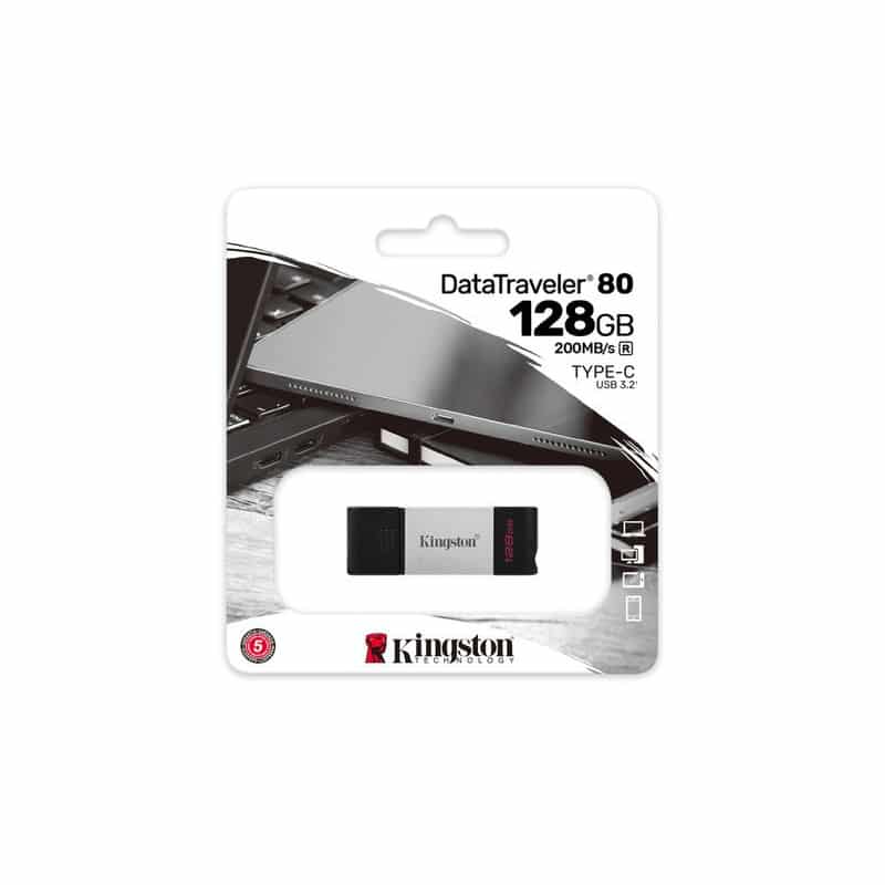 Memoria  Flash Kingston 128 Gb Usb-c 3.2 Gen 1 (dt80/128gb)