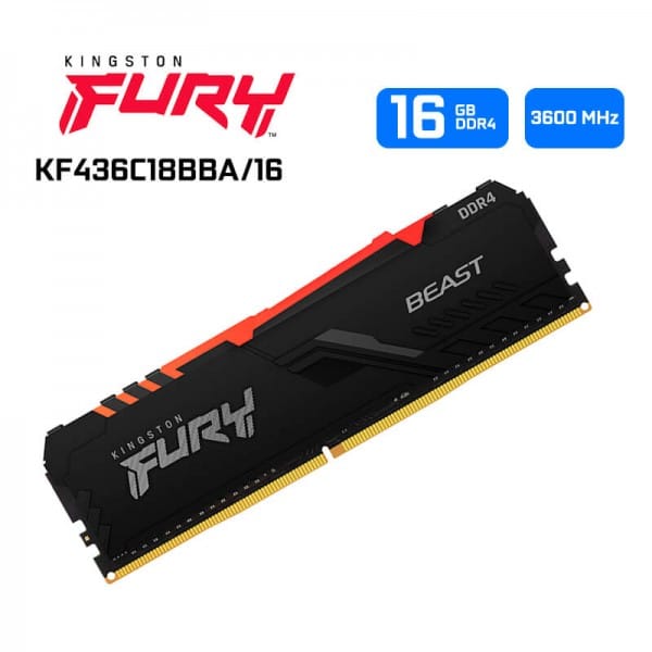 Memoria                                                                                                                                                                                                                                                                                                                                                                                                                                                                                                                                                                                                                                                                                                                                                                                                                                                                                                                                                                                                                                                                              Ddr4 Kingston Furybeast Rgb 16gb 3600mhz Dimm (kf436c18bba/16)
