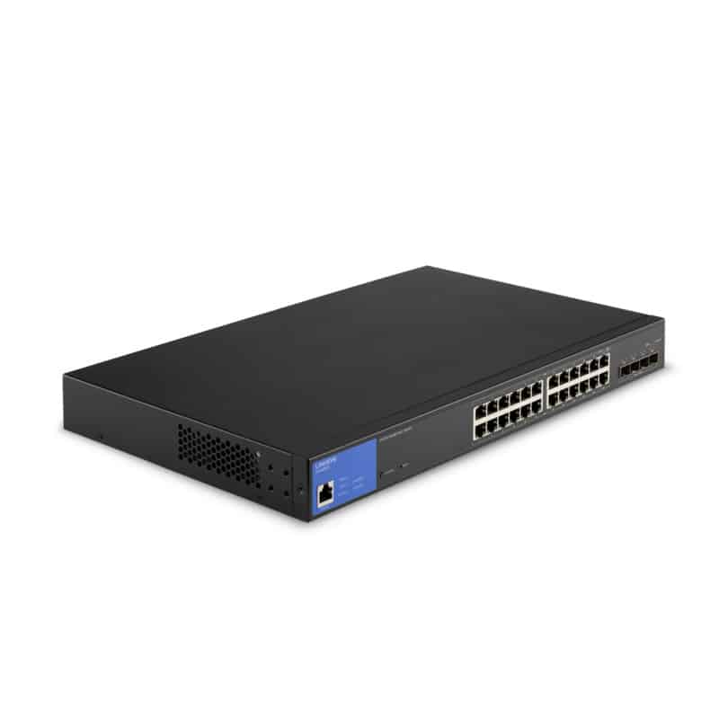 Switch                                                                                        Linksys 24-ptos Administrado Gigabit 4 Ptos 1g Sfp+ (lgs328pc)