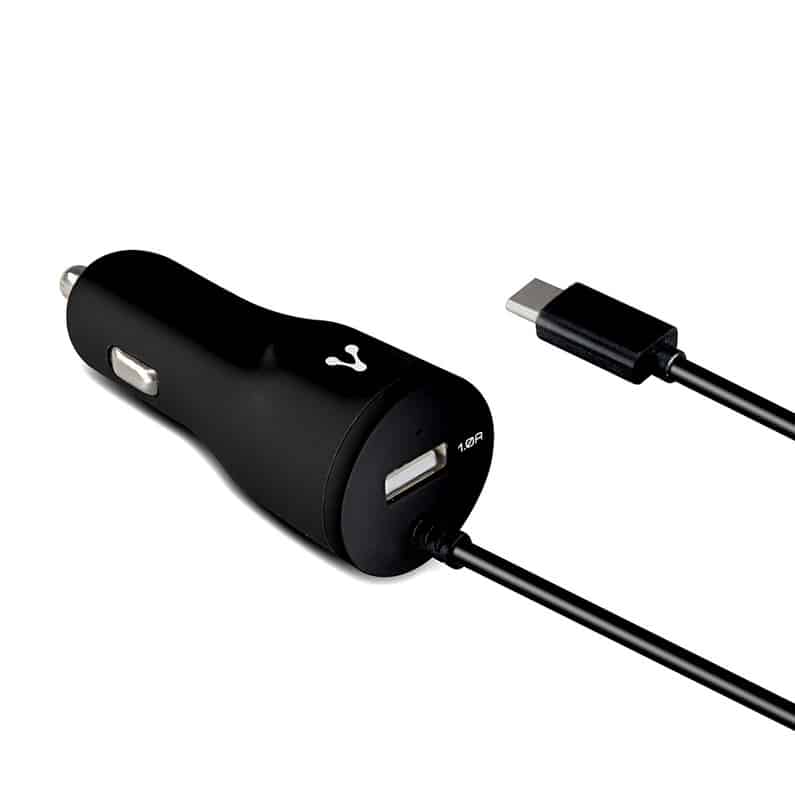 Cargador                                                                                                                                                                  Vorago Para Auto 1xusb 2.0 + Cable Micro Usb 2.4 Amp Au-303
