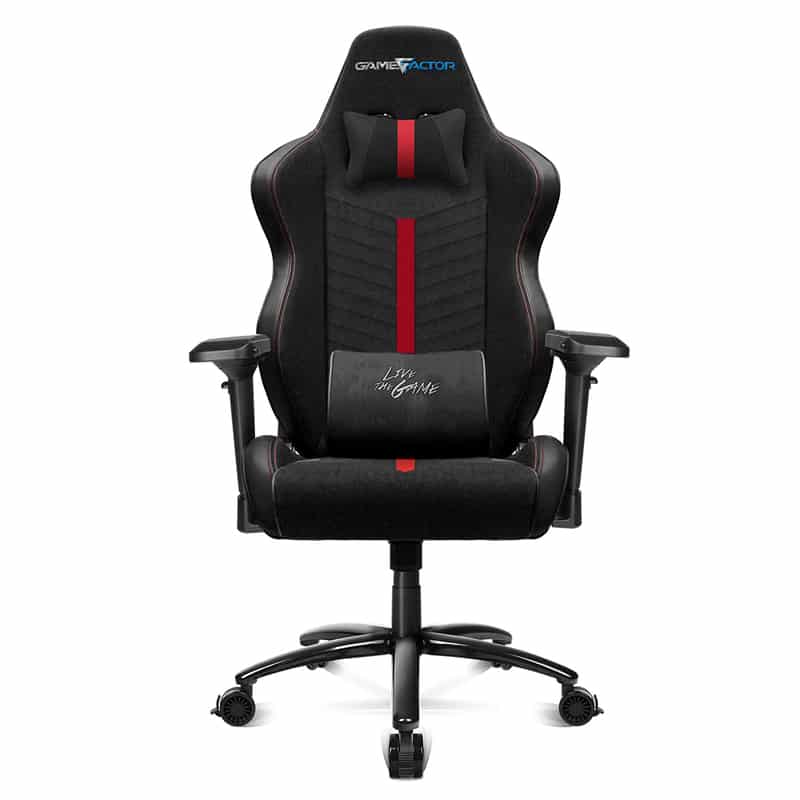 Silla                                                                                                                                                                                                                                                                                                                                                                                                                                                                                                                                                                                                                                                                                                                                                                                                                                                                                                                        Game Factor Tela Reclinable 4d, Metal Negro/rojo Cgc601-rd