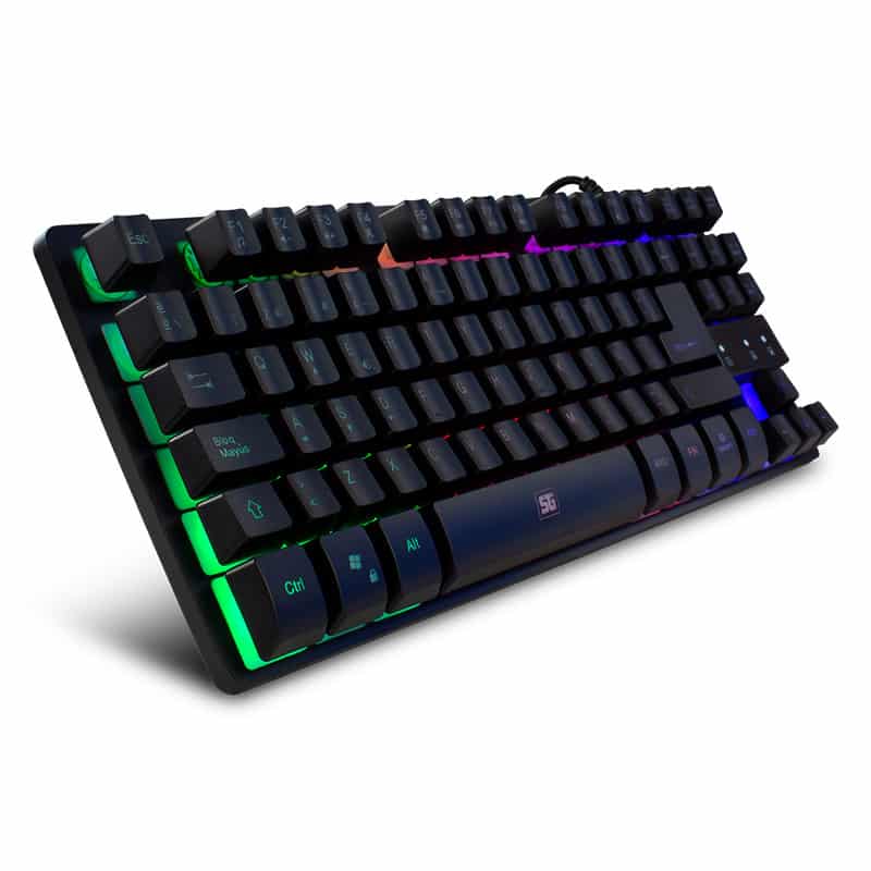 Teclado  Vorago Start The Game Tenkeyless Rainbow Usb Negro Kb-503