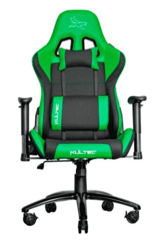 SILLA PARA GAMING KULTEC  X SERIES  NEGRO VERDE MAX 120KG KLTX-313 KLTX-413 (VERDE)