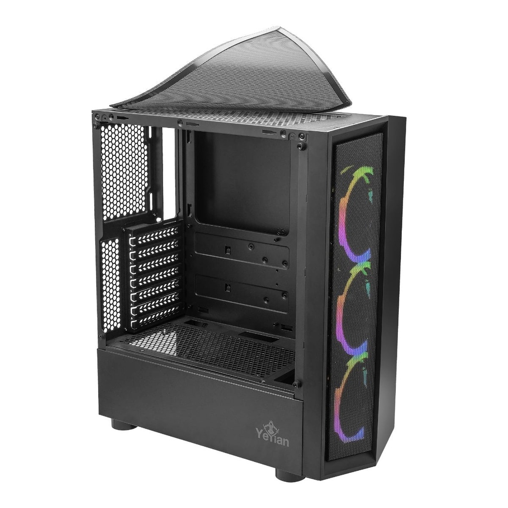 Gabinete  Yeyian Gamer Ych-atab-01bk Ventle Atx 3 Vent Argb C/t Lat