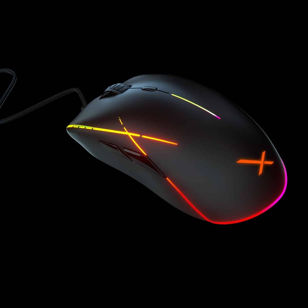 Mouse Gamer Xzeal Xz930 Alambrico 12400 Dpis 8 Botones Rgb (xzmx930b)