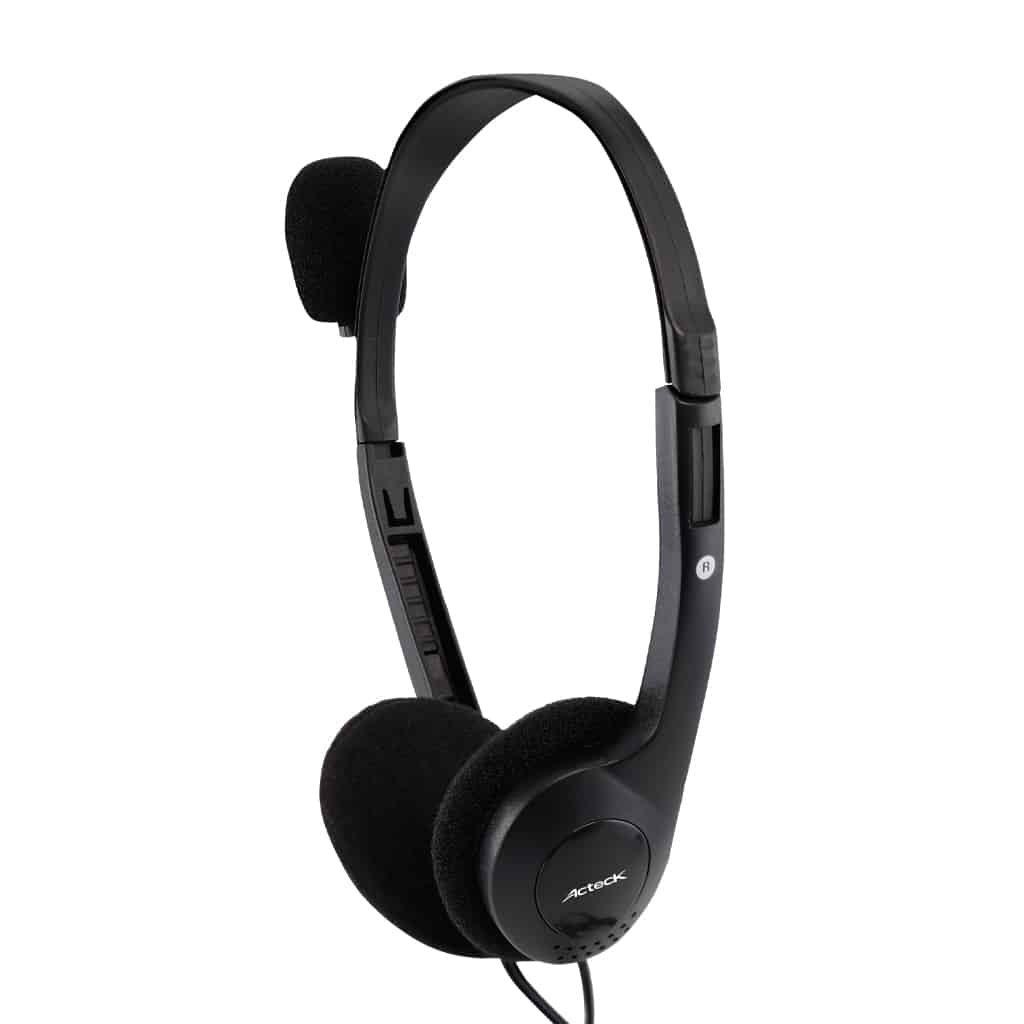 Diadema  Acteck Basic Hi-fi Con Microfono Am-370 Negro Muaa-005
