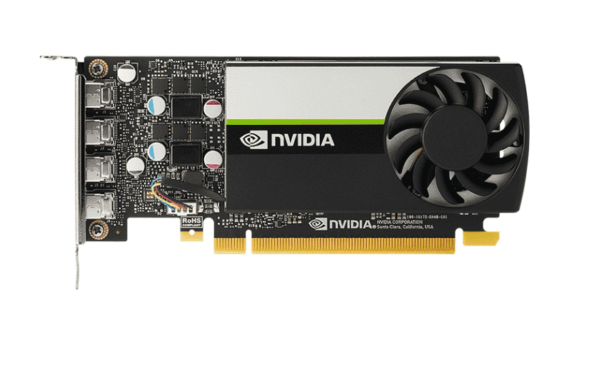 Tarjeta De Video Quadro Pny Nvidia Vcnt1000-pb 4gb Gddr6 4x Mini Dp Lp