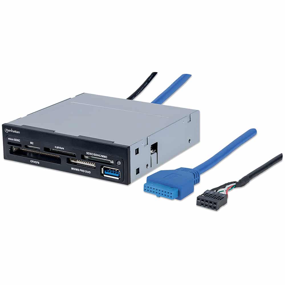 Lector  De Tarjetas Manhattan Bahia Interna 3.5 Usb 3.0 48 En 1 101967