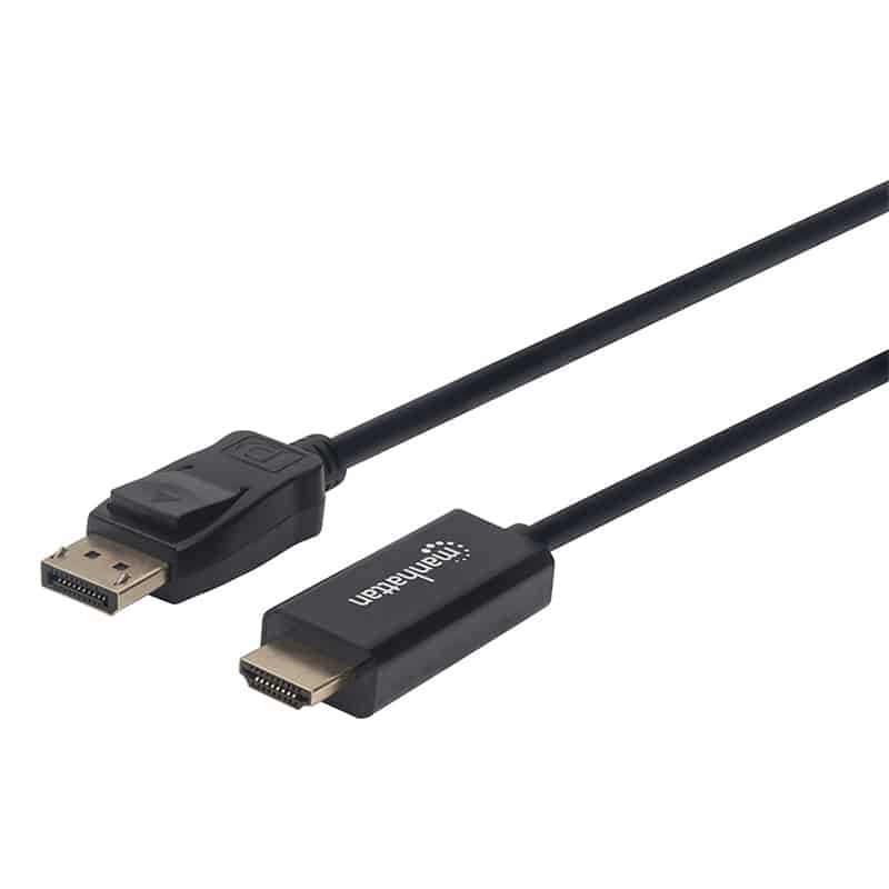 Cable  Manhattan Displayport-hdmi M-m 4ka60hz 1.0m Negro 153195