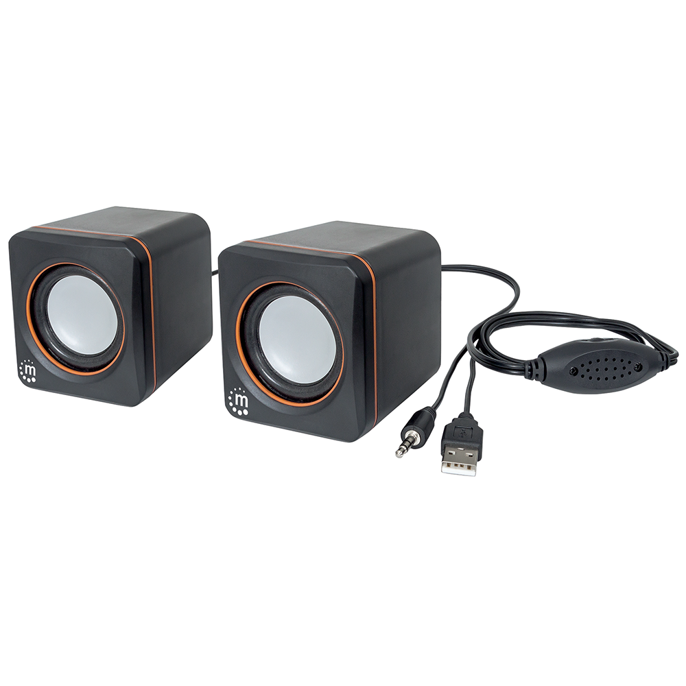 Bocinas  Manhattan Serie 2600 Via Usb 2 Altavoz Cubo Plug 3.5mm 161435
