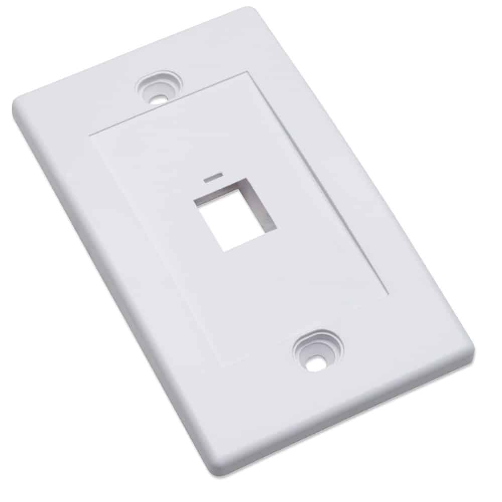 Tapa  Para Caja 1 Perforacion Montaje Al Ras Intellinet Blanco 163286