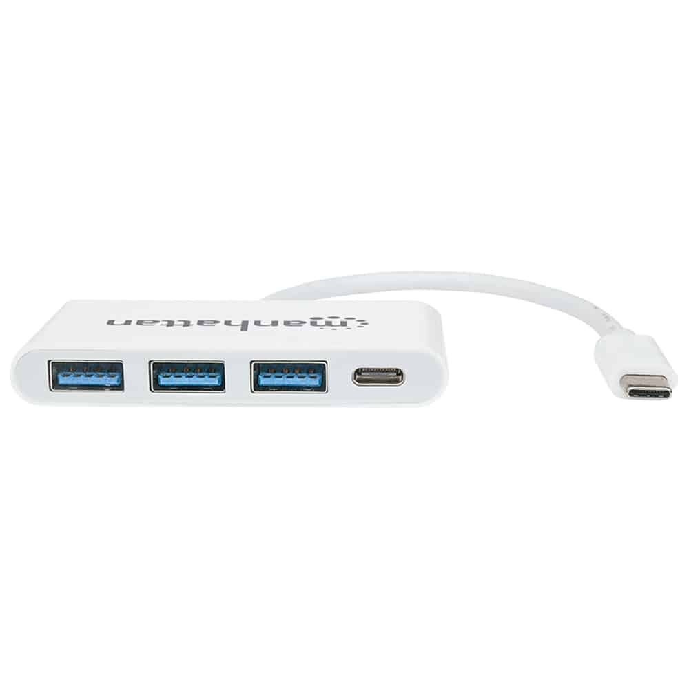 Hub  Usb-c Manhattan 3 Ptos Ah S/fuente + 1 Pto Ch 163552