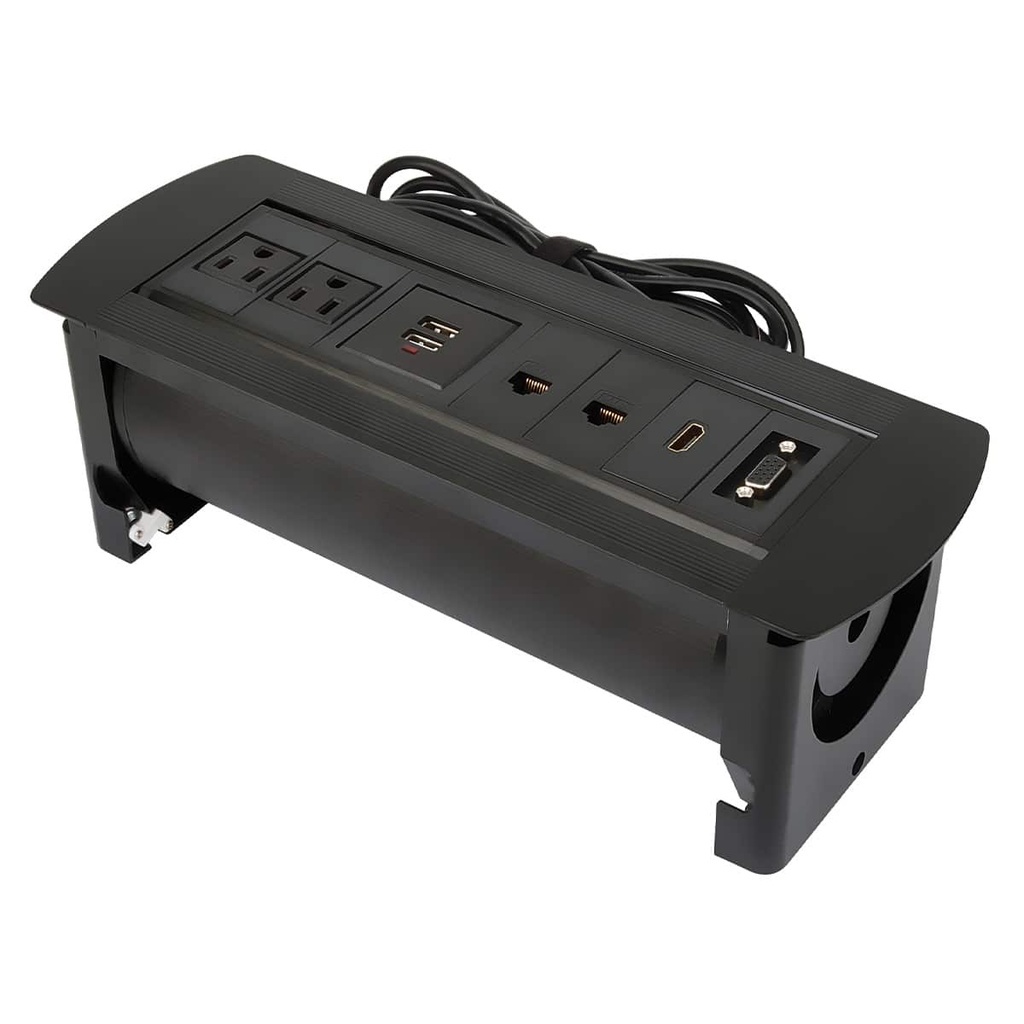 Caja                                     De Mesa Manhattan Conexiones, Ac2, Usb2,red2,hdmi1,vga1, 164856