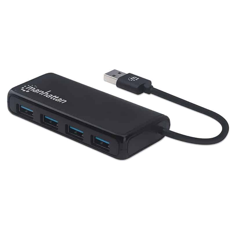 Hub  Manhattan Usb M 3.2 Gen 1 A 4 P Usb Hembra De Hasta 5gbps 164900