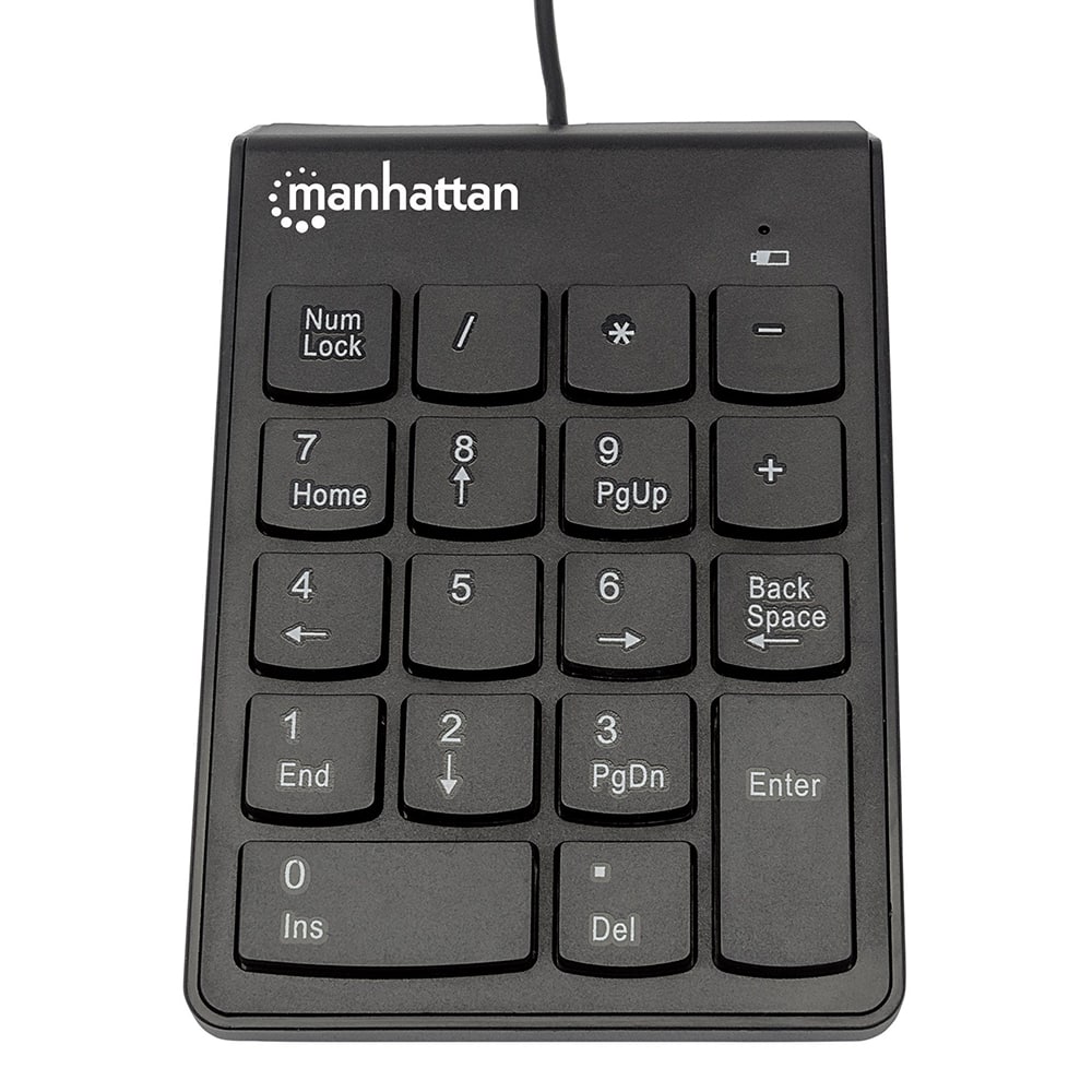 Teclado Numerico Manhattan Usb Alambrico 18 Teclas Negro 176354