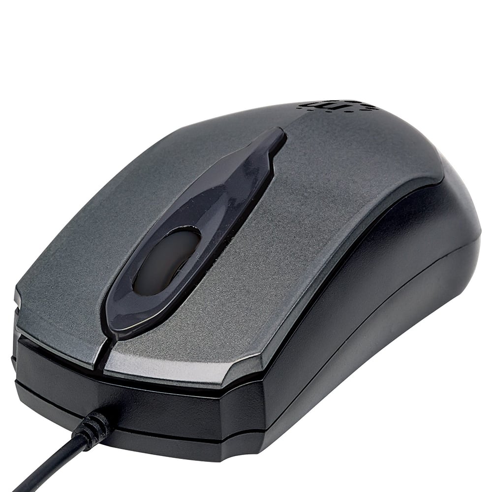 Mouse            Optico Manhattan Edge Usb Gris/negro 179423