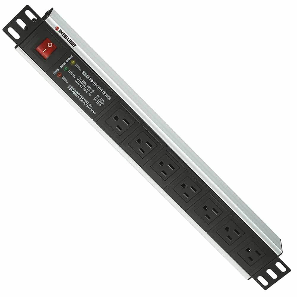 Barra  Multicontacto De 7 Posiciones Intellinet Para Rack 19 207102