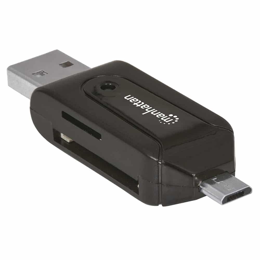 Adaptador                                                                                                                                                                                                                                                                                                                                                                                                                                                                                                                                                                                                                                                                                                                                                                                                                                                                            Manhattan Otg USB 2.0 A M &#8211; Micro B M+lector 24 En 1 406215