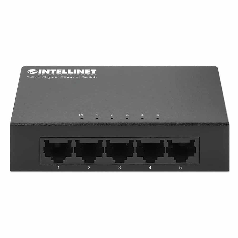 Switch                                                                                                                                                                                                       Gigabit Intellinet 5 Ptos Metal Escritorio 530378