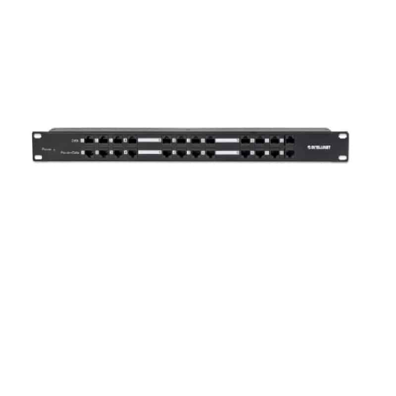 Panel  De Parcheo Intellinet Cat5e 12 Puertos 1u Poe 720342