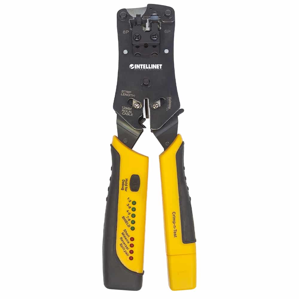 Pinza                                                    Crimpeadora Intellinet Universal Y Probador De Cables 780124