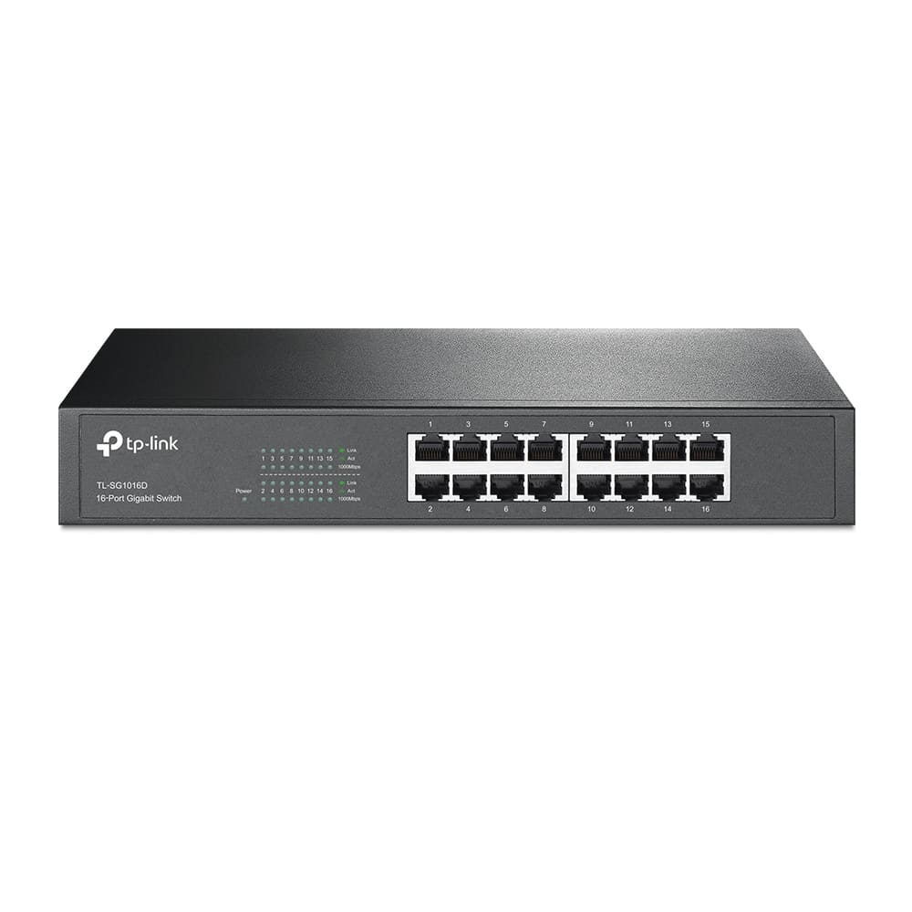 Switch                                                                                      Escritorio Tp-link 16ptosgiga/saveenergy 40%/tl-sg1016d
