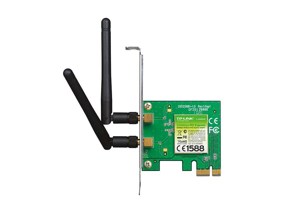 Tarjeta  De Red Inalambrica Tp-link/pcie2.0/n300/2 Ant/2dbi/ Tl-wn881nd