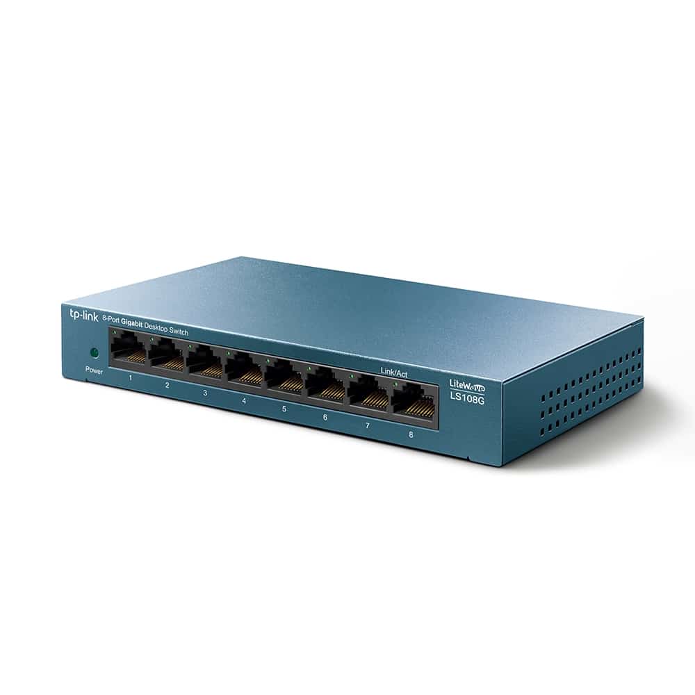 Switch  Escritorio Tp-link/8 Ptos Giga/acero/plug&amp;play/ Ls108g