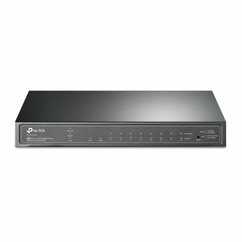 Switch Smart L2 Tp-link/8ptos Giga&poe/53w/2 Pto Ssfp/ Tl-sg2210p
