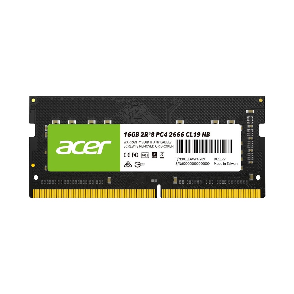 Memoria  Ddr4 Acer Sd100 16gb 2666mhz Sodimm Cl19 (bl.9bwwa.210)
