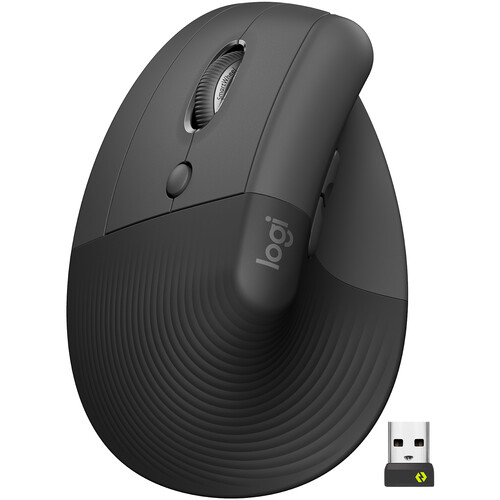 Mouse  Logitech Lift Vertical P/zurdo Usb Bt Grafito (910-006467)