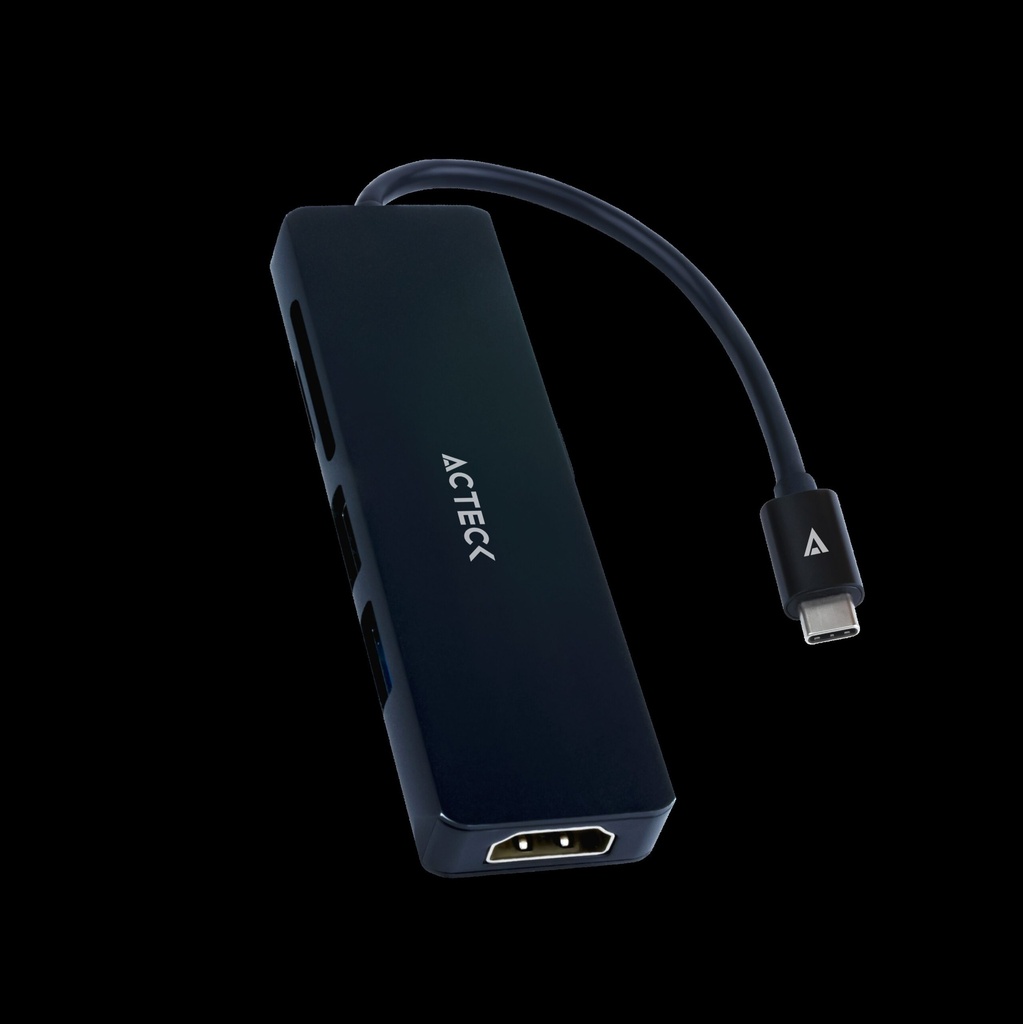 Hub  Acteck Usb-c 5en1 4khdmi+1xusb-a3.0+1xusb-a2.0+tf/sd Ac-934633
