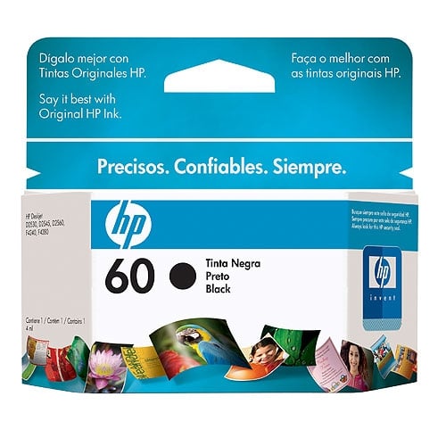 Cartucho                                                                                                                                                                                         Hp 60 Negro Para D1660/2660 F4400 (cc640wl)