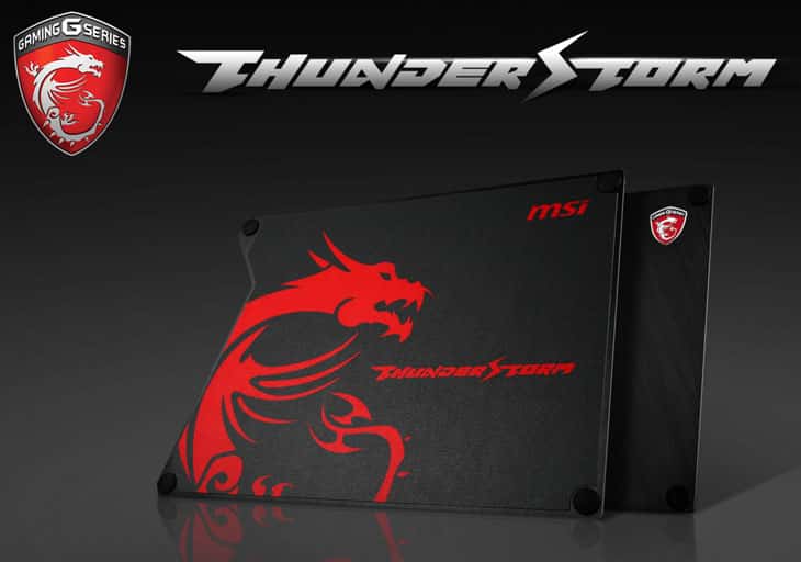 MOUSEPAD GAMING MSI THUNDERSTORM ALUMINIUM DOBLE LADO 320x225x2 MM