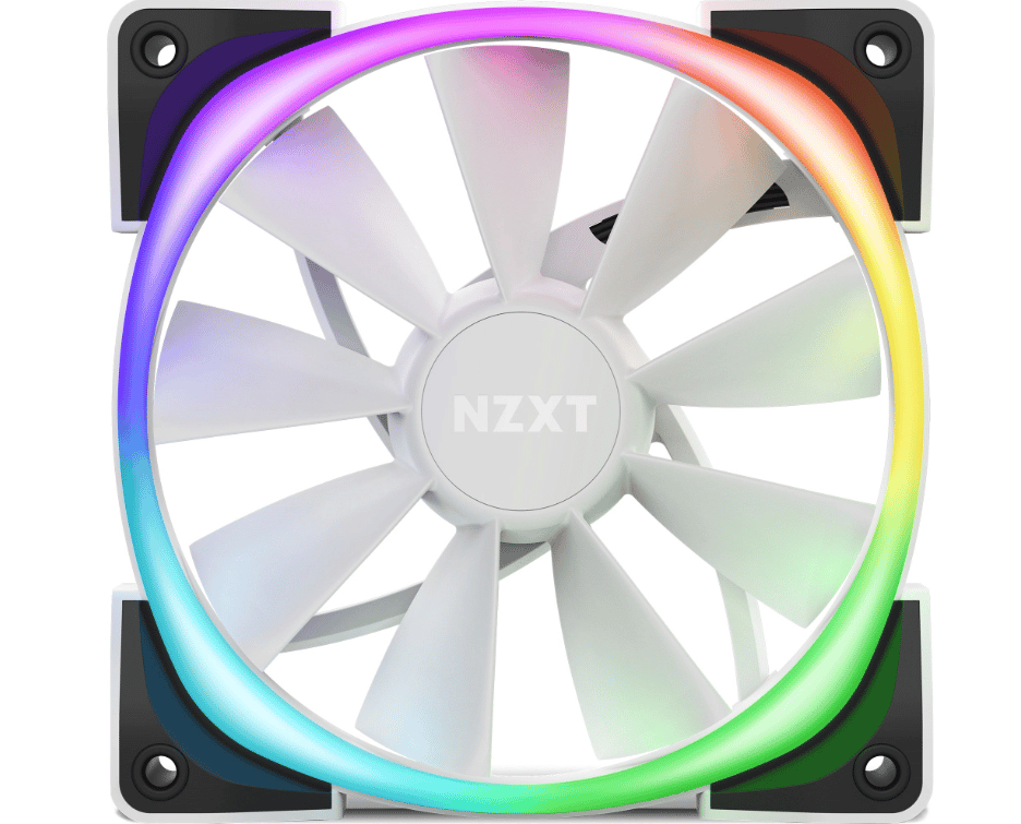 Ventilador                                                                                                                                                                                                               Para Gabinete Nzxt Aer 2 Rgb 120mm Wh Hf-28120-bw