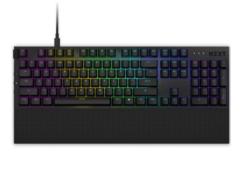 Teclado                                                                                                                                                                                                                                                                                                                                                                                                                                                                                                                  Mecanico Nzxt Rgb Switch Red Reposa MuÑecas En Bk Kb-1fsus-br