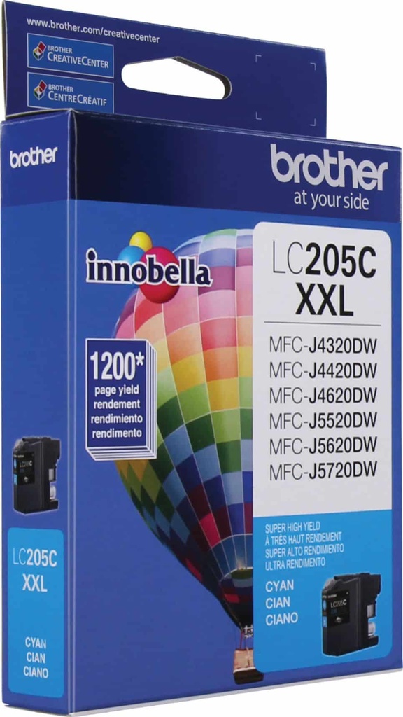 Cartucho De Tinta Brother Lc205c Cyan Alto Rend 1200 Pag