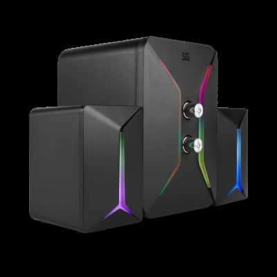 Bocinas  Start The Game 2.1 Entrada 3.5mm Rgb (usb) 10 Watts Spk-250