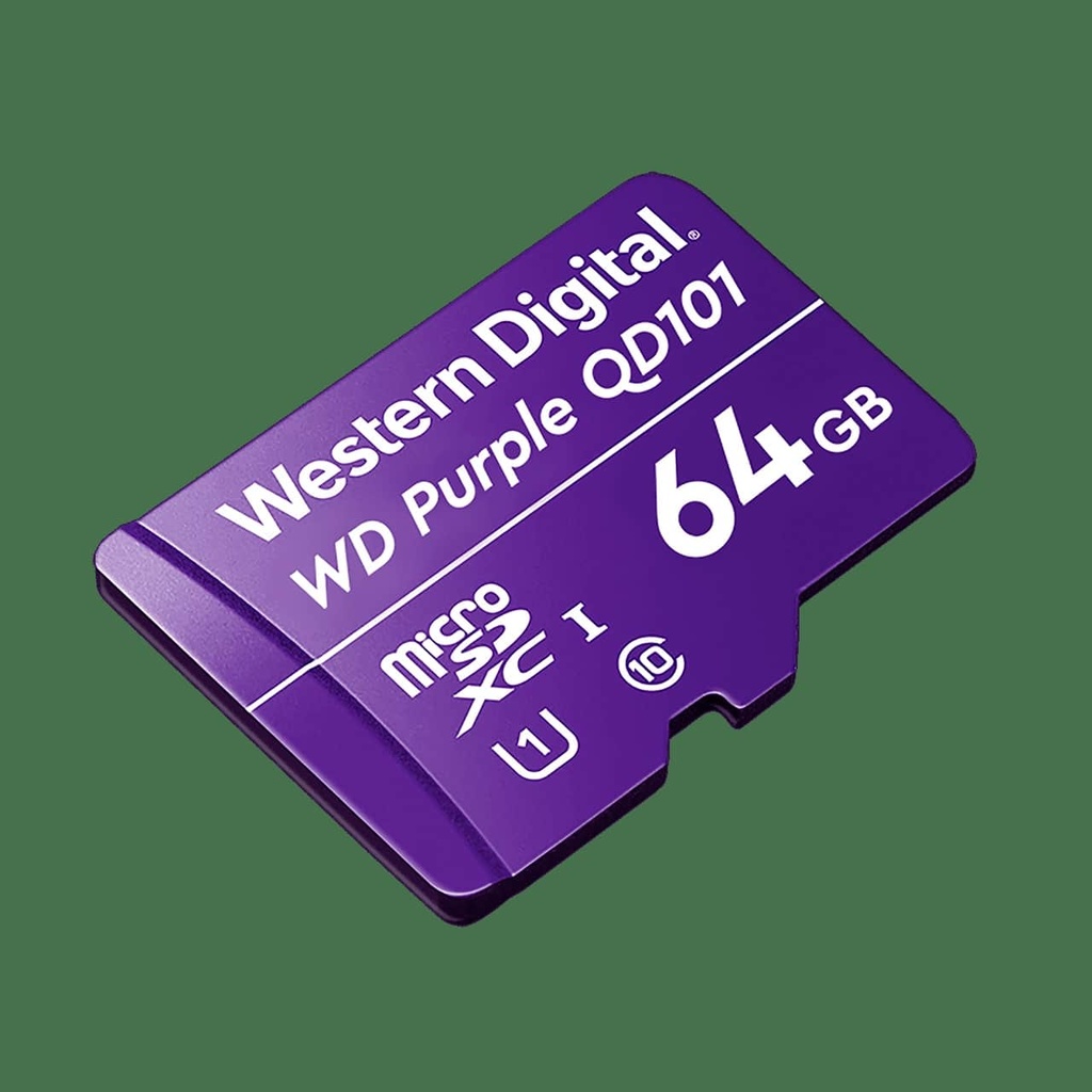 Memoria                                                                                                                                                                   Wd Purple Micro Sdxc 64gb Cl10 U1 Qd101 (wdd064g1p0c)