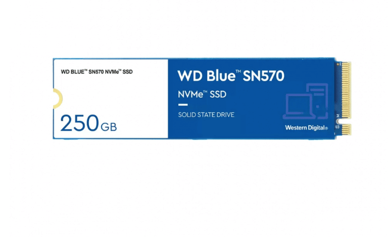 Unidad  Ssd M.2 Western Digital Sn570 250gb Wds250g3b0c Blue Pcie