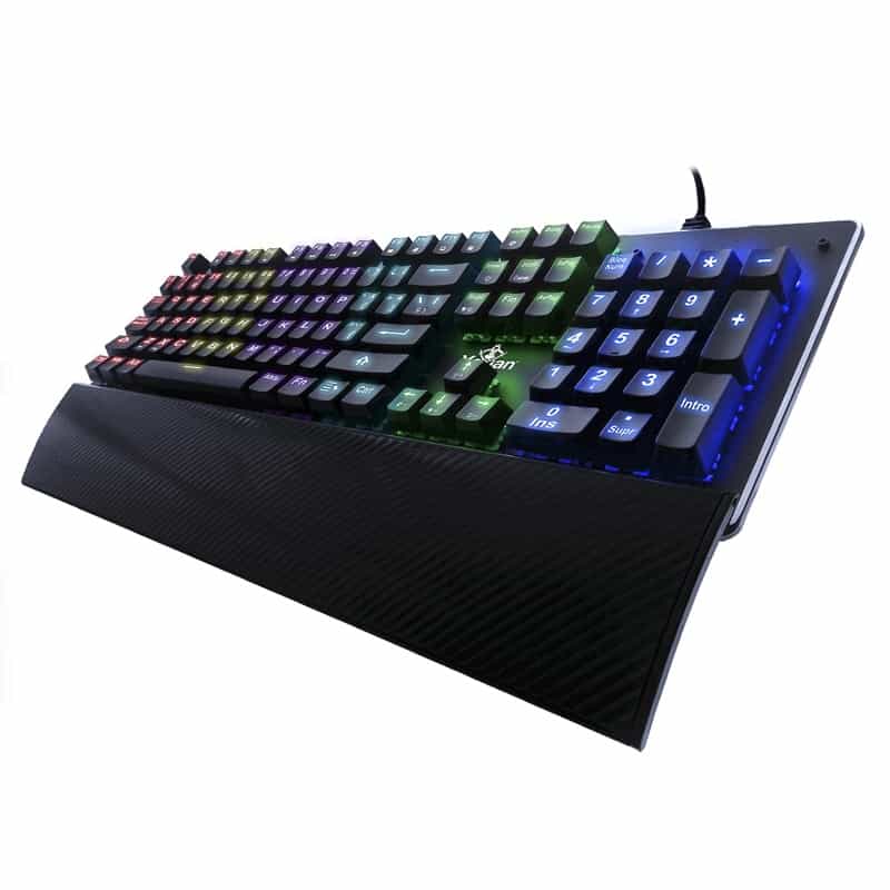 Teclado  Gamer Yeyian Yat1801 Flare Serie 2000 Mecanic Switch Azul Rgb